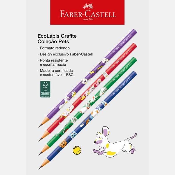 Imagem de Lápis Grafite De Escrever Decorado Faber Castell Madeira