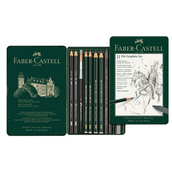 Imagem de Lápis Grafite Faber-Castell Estojo Metálico com 11 peças - 112972