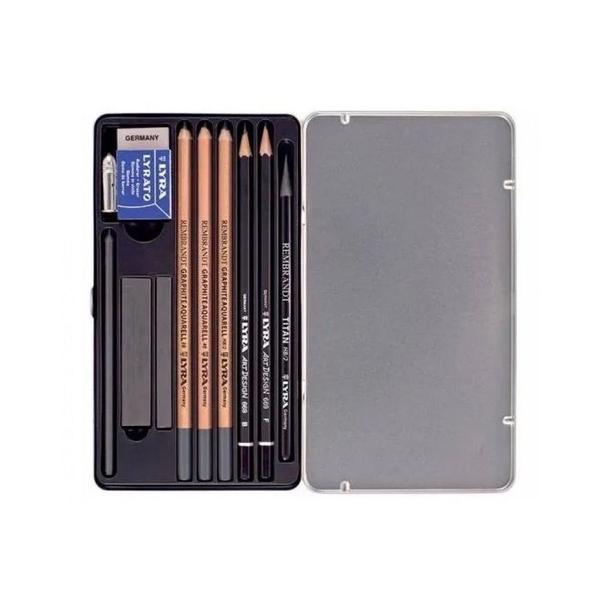 Imagem de Lapis Lyra Rembrandt Graphite Set C/11 Peças Profissional 2051111