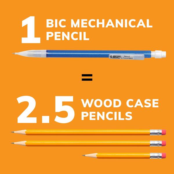 Imagem de Lápis mecânico BIC Xtra Sparkle 0,7 mm com borracha 144 unidades