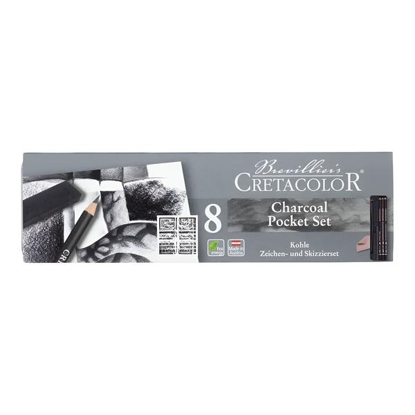 Imagem de Lápis para Desenho Cretetacolor Charcoal Pocket Set 8 Peças