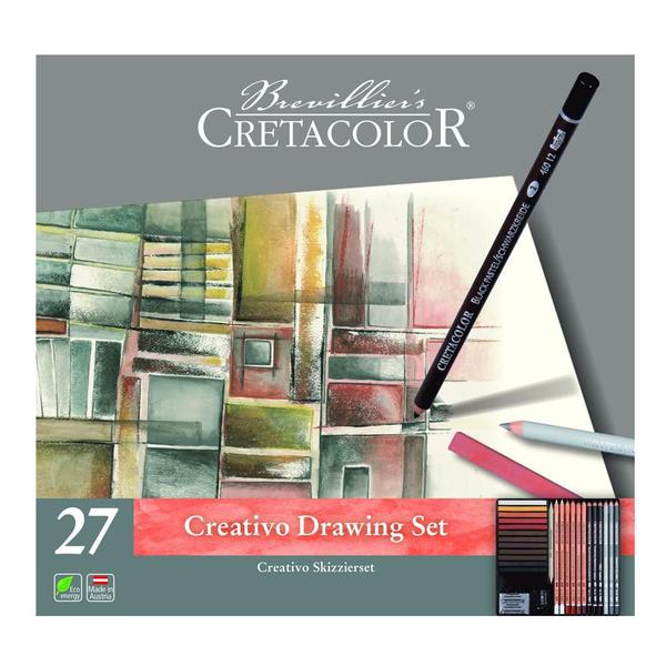 Imagem de Lápis para Desenho Criativo Drawing Set Cretacolor 27 Peças