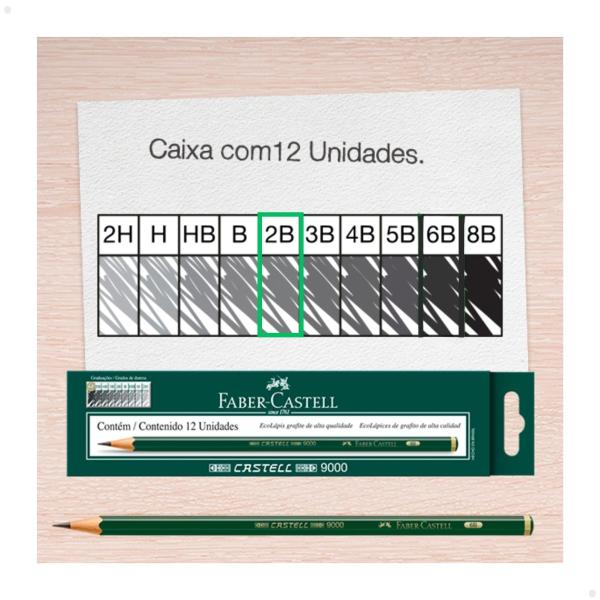 Imagem de Lapis Para Desenho Faber-Castell Regent 9000 2B CX C/12