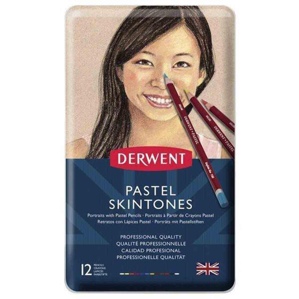 Imagem de Lapis Pastel Derwent Skintones Com 12 Cores