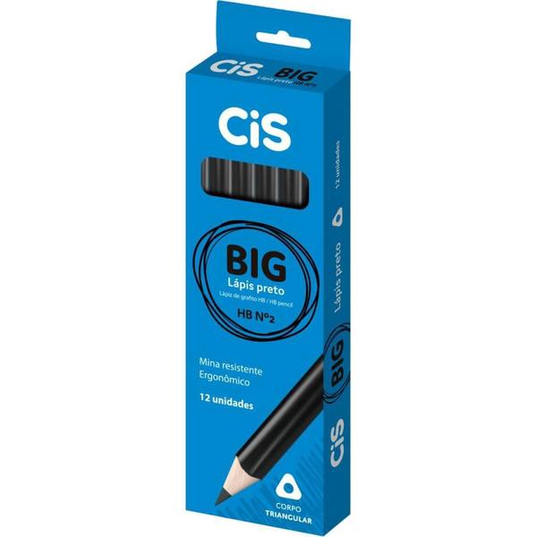 Imagem de Lapis Preto Jumbo CIS HB N.2 Preto Plastic BIG