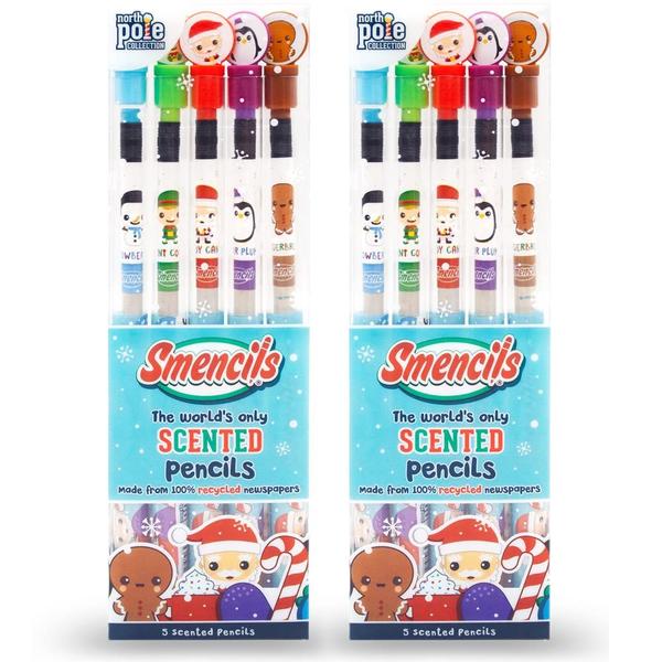 Imagem de Lápis Scentco Holiday Smencils HB 2 Perfumados, pacote com 5 crianças