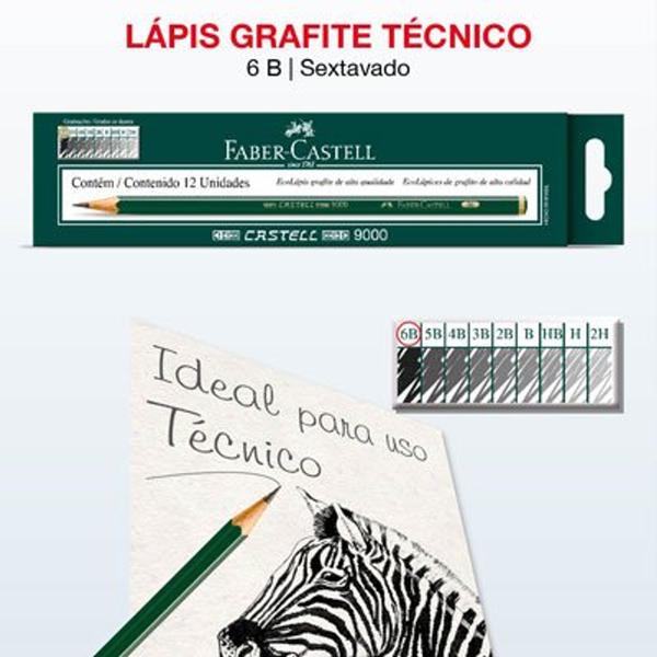 Imagem de Lápis Técnico 4B Faber Castell cx com 12 unidades