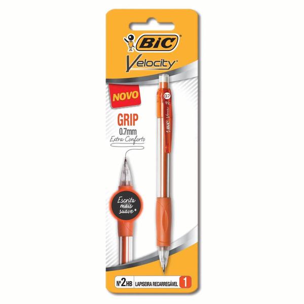 Imagem de Lapiseira Bic Grip Velocity 0.7Mm Vermelha C/Borracha