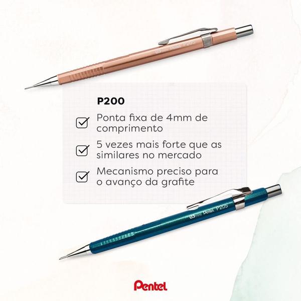 Imagem de Lapiseira Pentel 0.5mm Sharp P200 Dourada