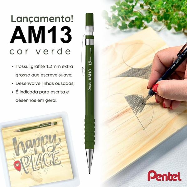 Lapiseira Tecnica AM13 1.3mm Pentel Imagem de Lapiseira Tecnica AM13 1.3mm Pentel