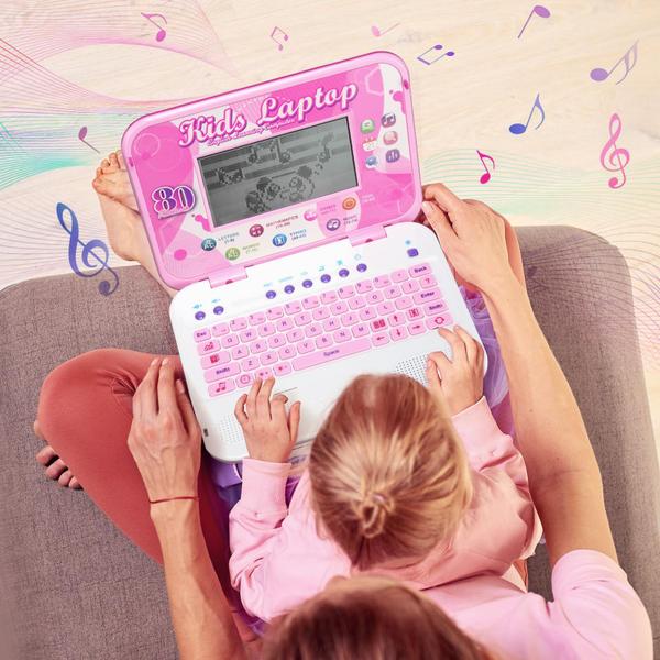 Imagem de Laptop infantil LESHITIAN 80 Learning Activities com tela de 7 polegadas