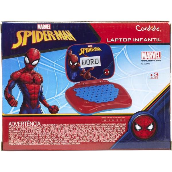 Laptop Infantil Spider-Man Musical - Candide Imagem de Laptop Infantil Spider-Man Musical