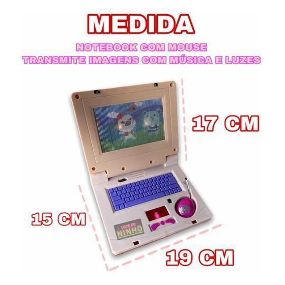 Laptop Notebook Infantil De Brinquedo + Mouse - Toy King Imagem de Laptop Notebook Infantil De Brinquedo + Mouse