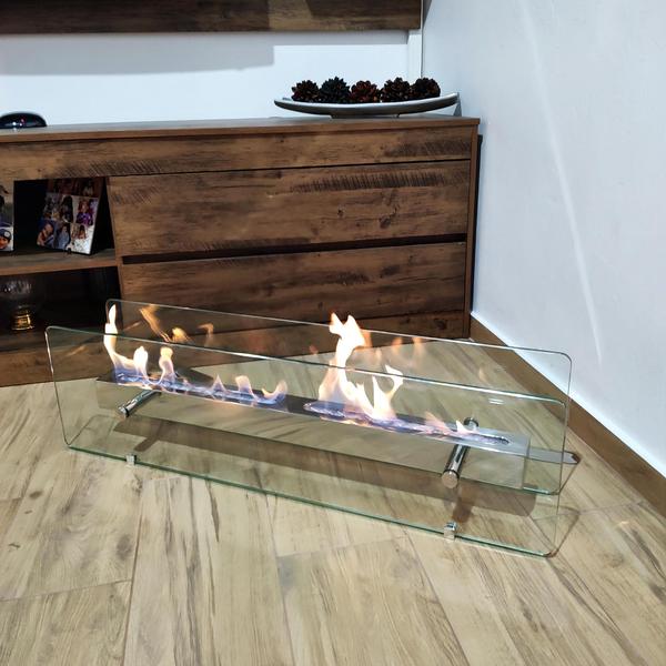 Lareira Ecológica Portátil Queimador Inox 90cm Etanol/Álcool Magic
