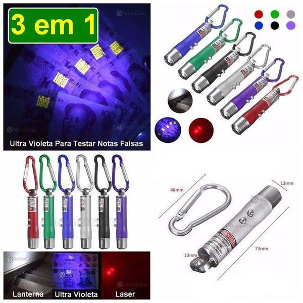 Imagem de Laser Lanterna Led Identificador De Notas Falsas Luz Negra