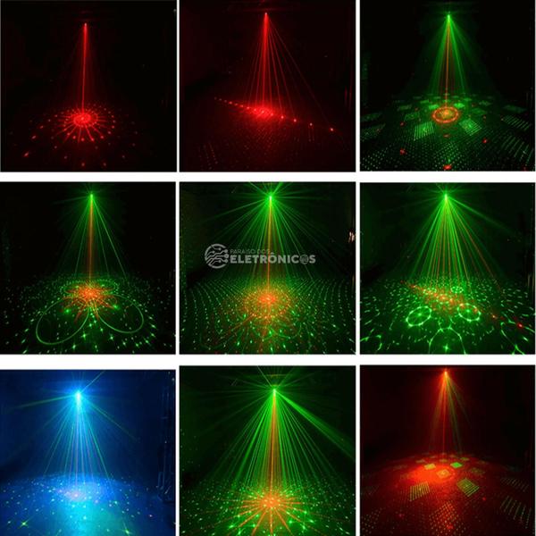 Imagem de Laser Mini Central RGB Discoteca Sensor de Som e Controle Potente 6mw Efeito Balada - 194889