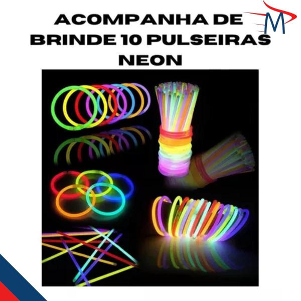 Imagem de Laser Projetor Holográfico Festa Com Lâmpada NEON e 10 Pulseiras NEON