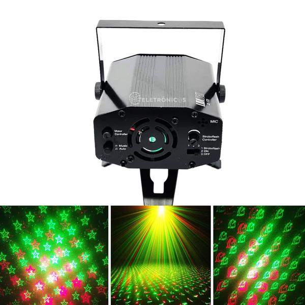 Imagem de Laser Projetor Holográfico Led Strobo Pisca Carinha Smile Para Animar E Badalar LK173B6B