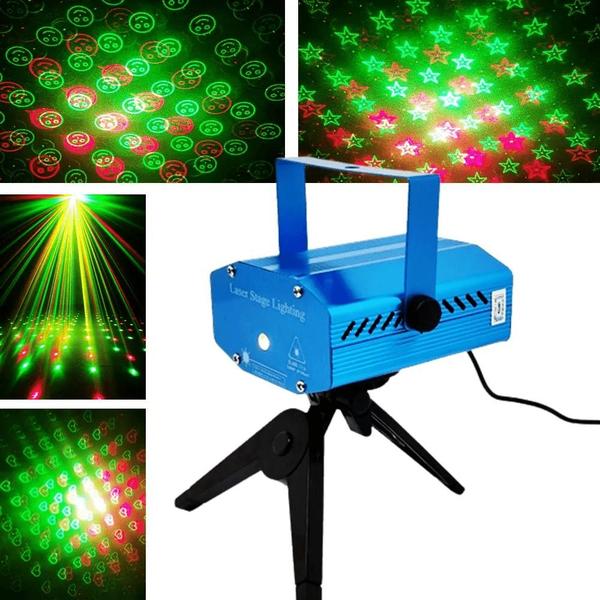 Imagem de Laser Projetor Holográfico Led Strobo Pisca Coração Acompanha Batida Da Música LK173B6B