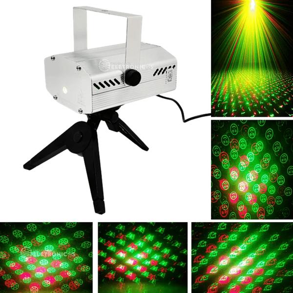 Imagem de Laser Projetor Holográfico Led Strobo Pisca Estrela Ritmo Dj LK173B6A