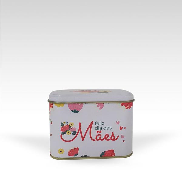 Imagem de Lata Dia das Mães - Flores - Retangular - 500 ml