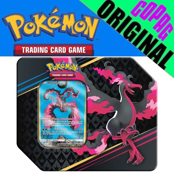 Lata Pokémon Realeza Absoluta Moltres de Galar Copag Cartas Cards - 7896192321923 Imagem de Lata Pokémon Realeza Absoluta Moltres de Galar Copag Cartas Cards - 7896192321923