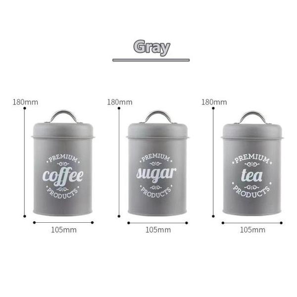 Imagem de Latas de Armazenamento Portáteis e Multifuncionais para Chá, Café e Açúcar - Organização para Cozinha e Casa