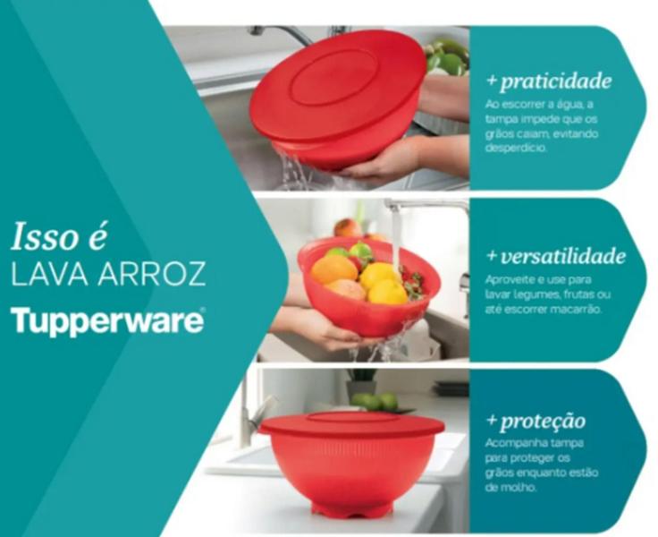 Imagem de Lava Arroz Vermelho (Chili) Tupperware