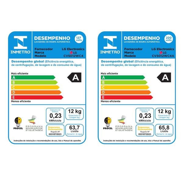 Imagem de Lava e Seca 12Kg LG Smart Branca com 12 Programas de Lavagem - CV5012WC4