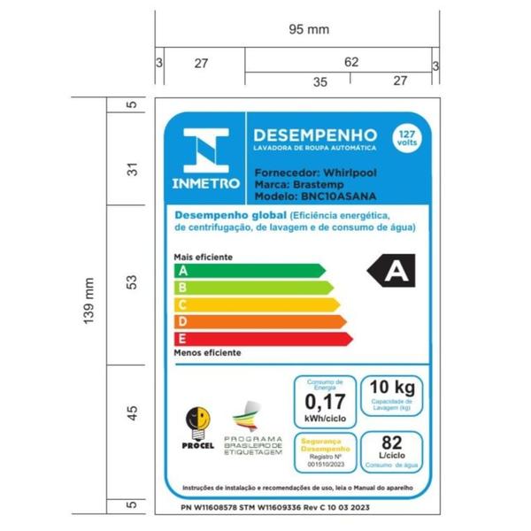 Imagem de Lava e Seca Brastemp 10kg/6kg titanium com Smart Sensor e Triplo Vapor - BNC10AS