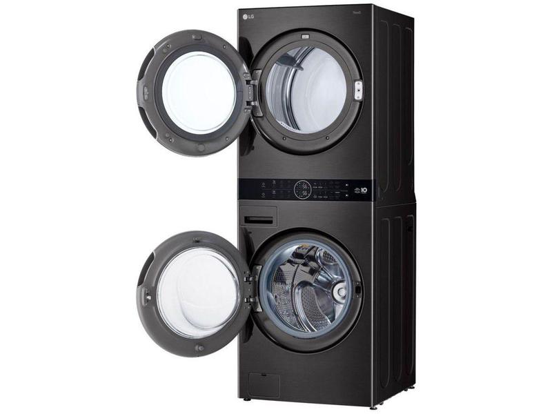 Imagem de Lava e Seca LG 17kg Washtower Inverter com - Inteligência Artificial Água Quente e Fria Preta