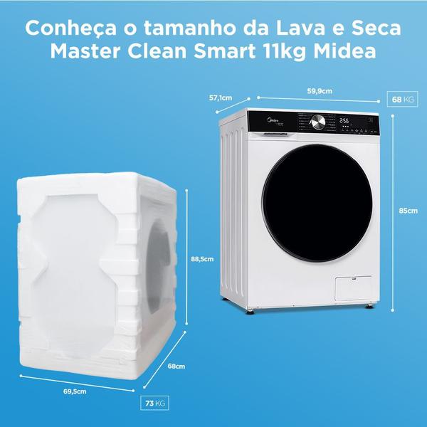 Imagem de Lava e Seca Midea 11kg Smart Inverter Master Clean Função Turbo Branca