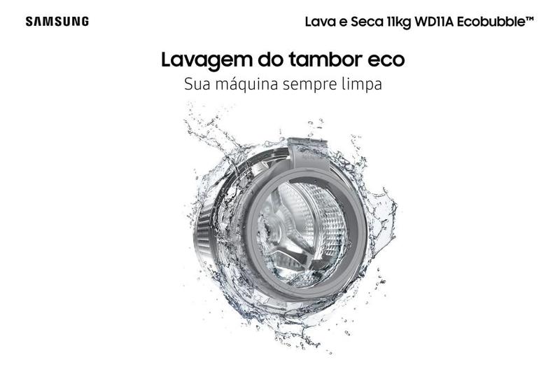 Imagem de Lava e Seca Samsung Ecobubble 11kg Branca WD11A