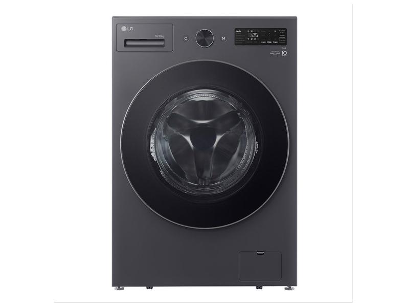 Lava e Seca Smart LG 16kg WD16GNT Motor Inverter Direct Drive Água Fria e Quente Black Inox Lava e Seca Smart LG 16kg WD16GNT Motor Inverter Direct Drive Água Fria e Quente Black Inox