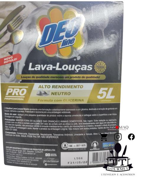 Imagem de Lava louça detergente neutro 5l auto rendimento com glicerina