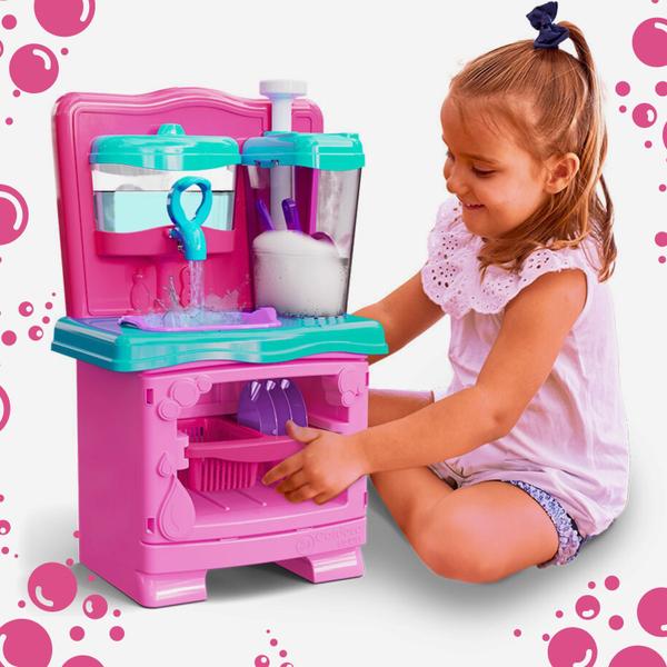 Lava Louça Infantil Acqua Bubble Brinquedo com Água Espuma - Cardoso Industria e Comercio Imagem de Lava Louça Infantil Acqua Bubble Brinquedo com Água Espuma