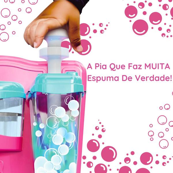Lava Louça Infantil Acqua Bubble Brinquedo com Água Espuma - Cardoso Industria e Comercio Imagem de Lava Louça Infantil Acqua Bubble Brinquedo com Água Espuma