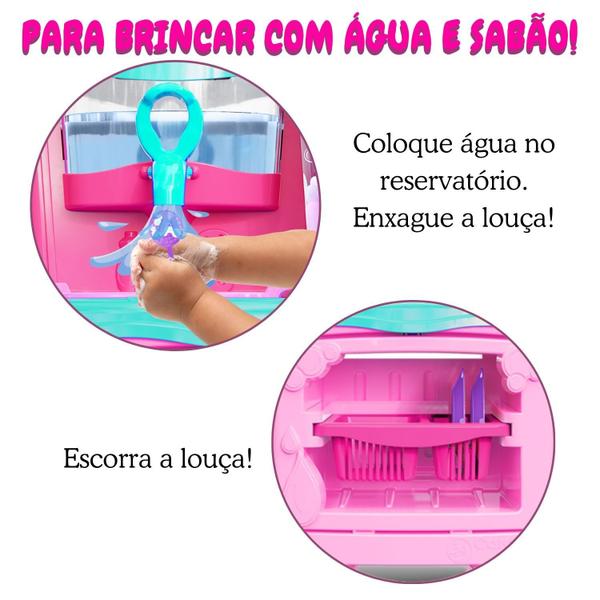 Imagem de Lava Louça Menina Acqua Bubble Brinquedo Infantil Sai Água