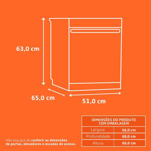 Imagem de Lava-Louças Brastemp Prata 8 Serviços BLF08BS 220V - sua aliada na busca por praticidade e limpeza impecável!