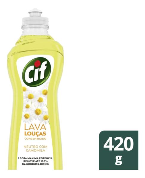 Imagem de Lava Louças Concentrado Neutro Com Camomila 420g Cif