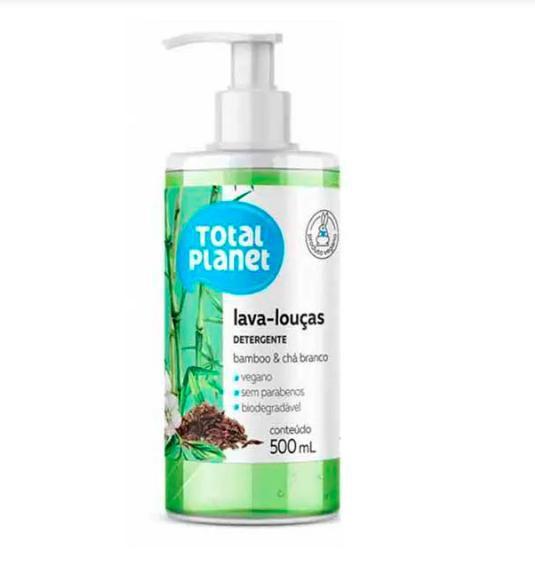 Imagem de Lava-Louças Detergente Vegano de Bamboo e Chá Branco 500ml - Total Planet