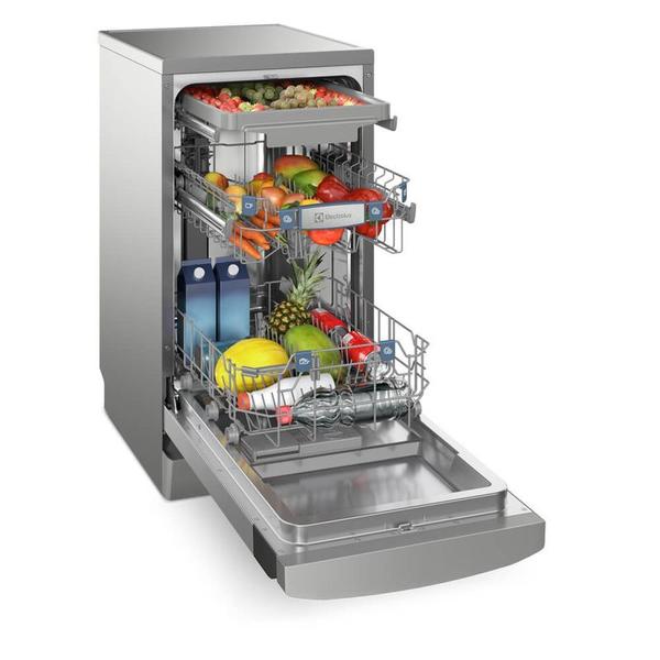 Imagem de Lava Louças Electrolux 10 Serviços Inox LL10X Com Uma Extraordinária  Economia de Água E Tempo possuindo A Ótima Função De Higienizar Compras-127V.