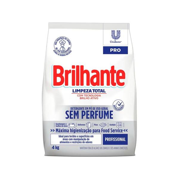 Imagem de Lava Roupa Em Pó Brilhante Sem Perfume 4kg