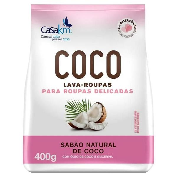 Imagem de Lava-roupas coco casa km roupas delicadas 400g