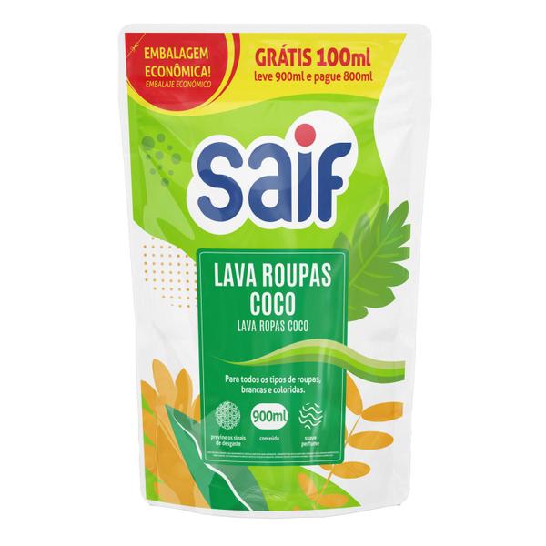 Imagem de Lava roupas coco saif sache 900ml   promo lv 900 pg 800ml