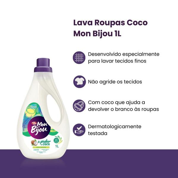 Imagem de Lava Roupas Finas Delicadas Oleo Coco Mon Bijou 1L Bombril