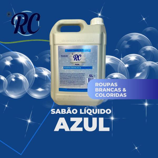 Imagem de Lava Roupas Líquido Azul Neutro Sabão Galão 5L Cuidado Concentrado Delicadas RC