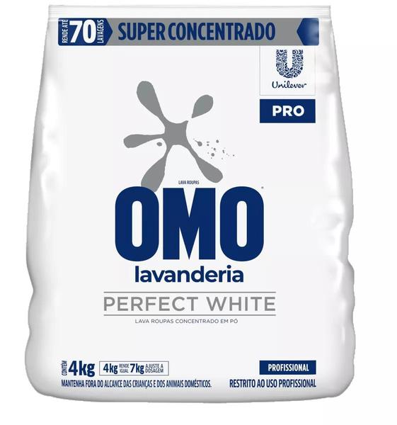Lava-Roupas Pó Omo Perfect White Pacote 4kg Lavagem Perfeita Imagem de Lava-Roupas Pó Omo Perfect White Pacote 4kg Lavagem Perfeita