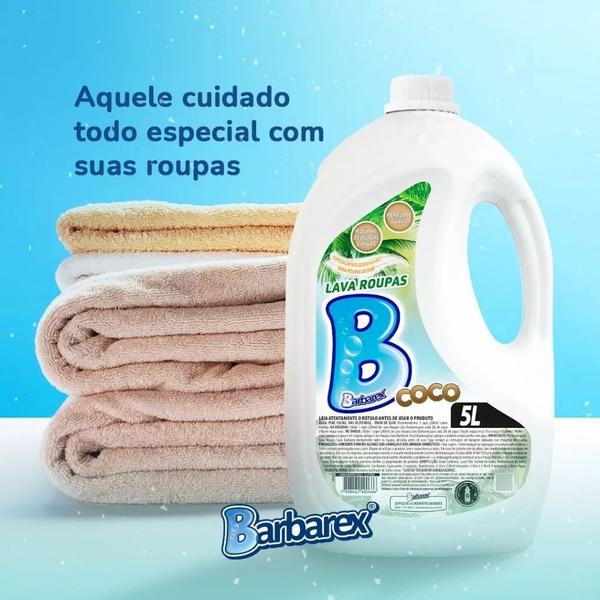 Imagem de Lava Roupas Sabão Liquido Fragância Coco 5 litros Barbarex