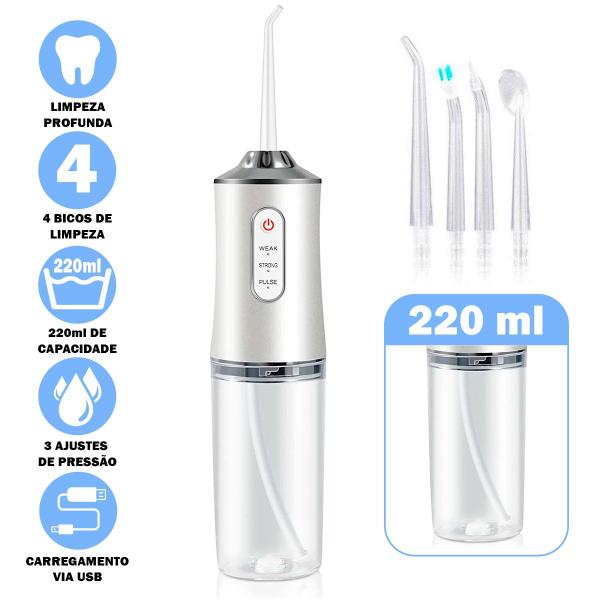 Lavador Dental Elétrico Bivolt Para Limpeza De Prótese Gengiva E Implantes Imagem de Lavador Dental Elétrico Bivolt Para Limpeza De Prótese Gengiva E Implantes